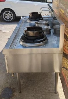 Εστία Αερίου Wok Επιδαπέδιο 200x80x110Cm Με 2 Καυστήρες Μεταχειρισμένo